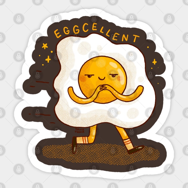 Eggcellent Sticker by Tania Tania